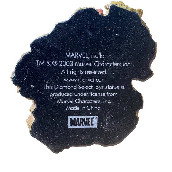 Marvel Hulk Resin Statue Bust Green With Rock Base Collectible Display 8 Inches - Picture 7 of 8